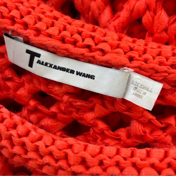 T Alexander Wang Crochet Top Small Orange - Picture 6 of 8